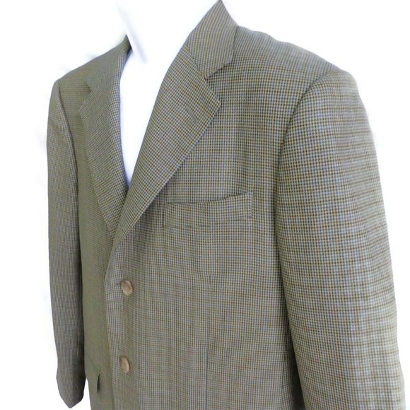 Ermenegildo Zegna Sport Coat Blazer 15mil Silk Wool 3 Btn NO Vent Houndstooth - Picture 3 of 12